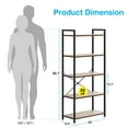 thumbnail image 2 of Casacomoda 5-Tier Bookshelf, Freestanding Book Shelf, Home Office Bookcase, Storage Shelving Unit for Bedroom, Living Room, Vintage, 2 of 6