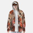 thumbnail image 2 of Rocae Adorable Kitten In Kimono Breathable Sun Protection Hoodie Quick-Dry Lightweight Long Sleeve Hoodie Unisex Running Sports Shirt-XX-Large, 2 of 7