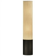 Bronze Floor Lamp W/natural Fiber Shade
