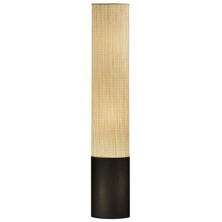 Bronze Floor Lamp W/natural Fiber Shade