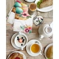 thumbnail image 4 of Easter Eggs Kitchen Dish Towels for Drying Dishes Set of 2, Yellow Floral Basket Leaves Rustic Botanical Waffle Weave Microfiber Hand Tea Bathroom Towels Quick Dry & Absorbent Towel 15.7x23.6, 4 of 7