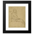 thumbnail image 2 of Albert Besnard 12x14 Black Modern Framed Museum Art Print Titled - Study of Woman for ‘Thought’, Ceiling of the Small Palace Vestibule (1907), 2 of 5