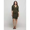 thumbnail image 3 of Womens Knee Length Faux Wrap Dress, 3 of 10