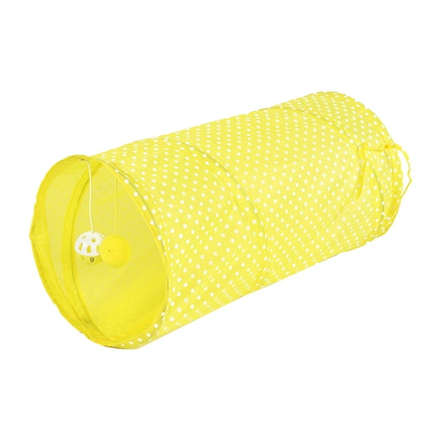Túnel para gatos, túnel para conejos, centro de juegos portátil, tubo de entrenamiento para gatos, túnel de juego para conejos, hámster, conejitos, Amarillo