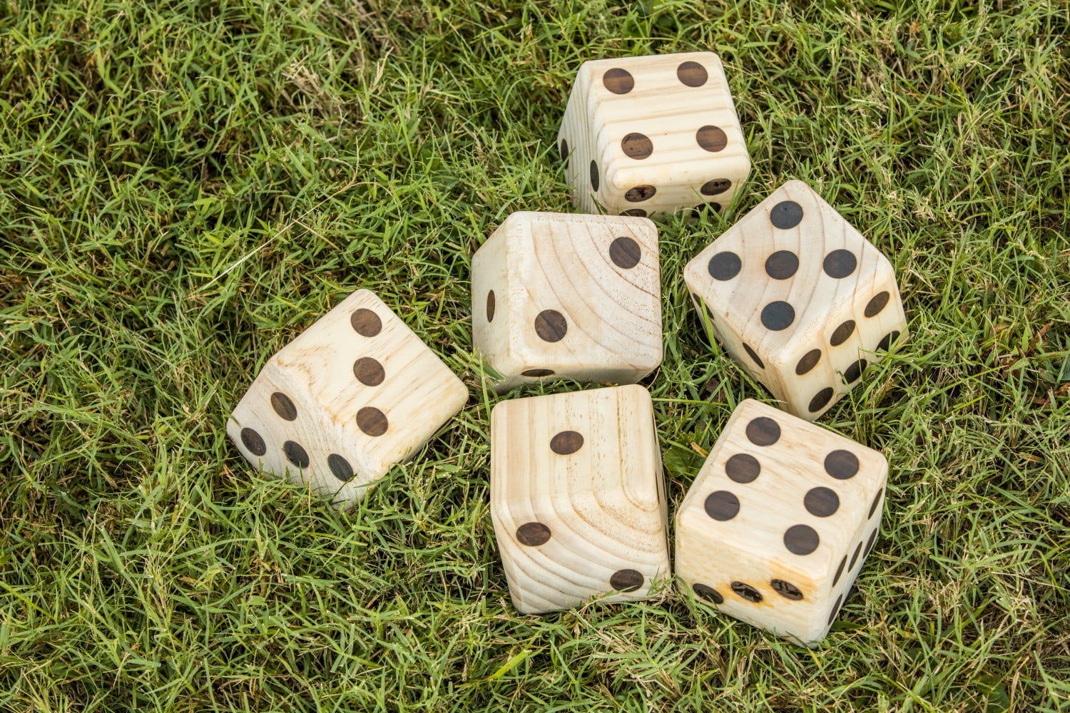 Triumph Extra-Large Outdoor Wooden Lawn Dice Set 