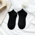 thumbnail image 4 of Women Ankle Socks Cotton - 10 Pairs Ruffle Turn-Cuff Summer Socks Casual Socks, 4 of 10