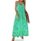 thumbnail image 1 of Vestido sin mangas con flores verdes y poder para mujer, vestido largo para cumpleaños, vestido de noche para mujer, 1 of 7