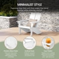 thumbnail image 5 of WestinTrends Riviera Outdoor HDPE Modern Adirondack Chair with Cup Holder, White, 5 of 14