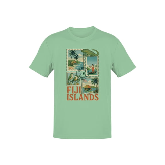 Fiji Islands Stamp Art Collection Men's T-shirt