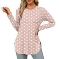 thumbnail image 3 of JTZGDY Western Shirts for Women Ethnic Floral Printed Long Sleeve Crew Neck Pullover Sweatshirts Loose Fit Casual Graphic Tunic Tshirt Tops Pink#04 XL, 3 of 9