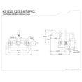 thumbnail image 2 of Kingston Brass KS1225PKX Duchess Two-Handle Wall Mount Bathroom Faucet, Oil Rubbed Bronze, 2 of 2