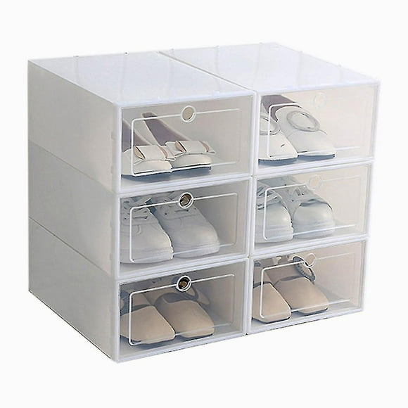 SICED 6pcs Shoe Box Transparent Plastic Shoe Storage