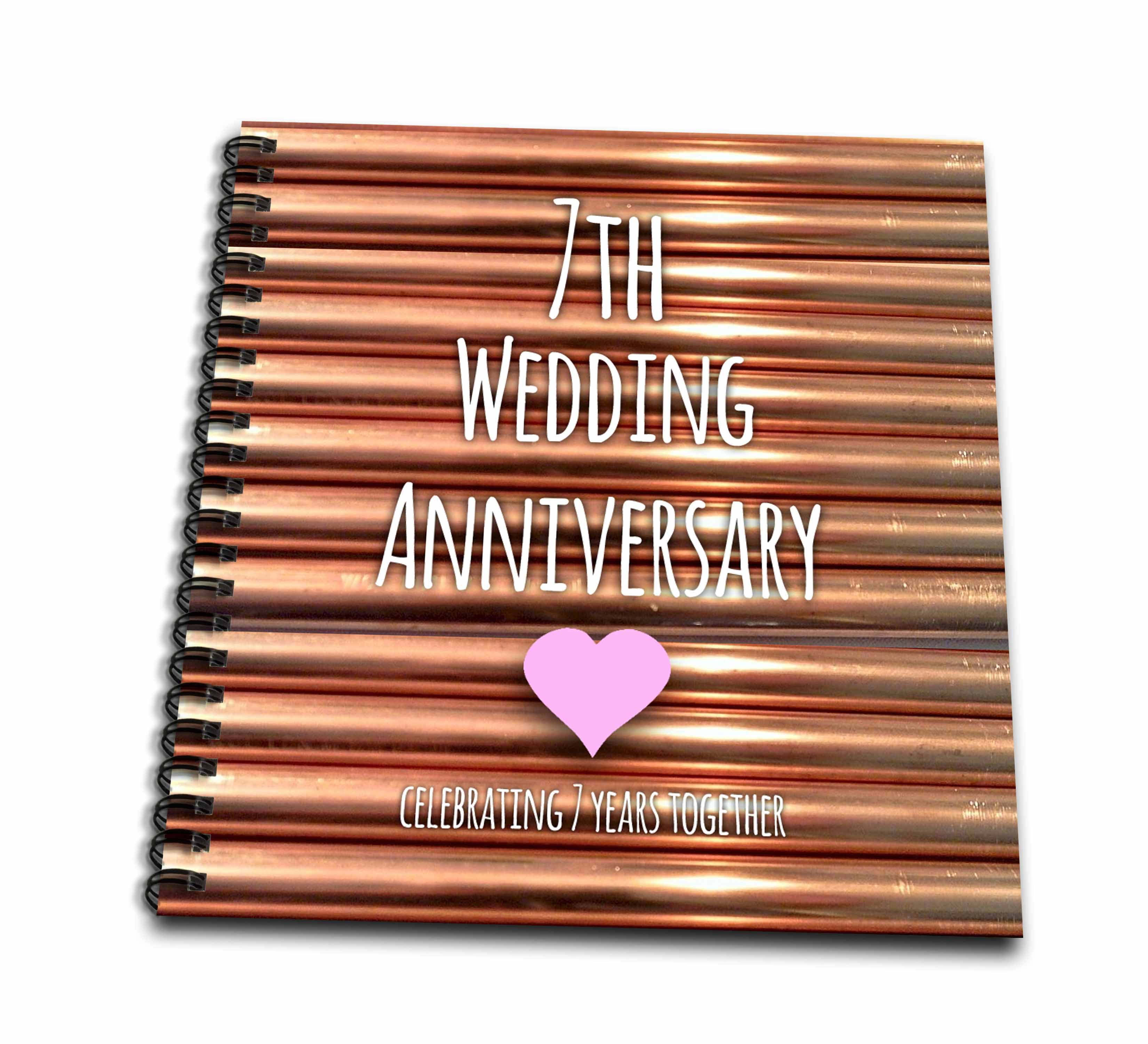 3drose 7th Wedding Anniversary T Copper Celebrating 7 Years
