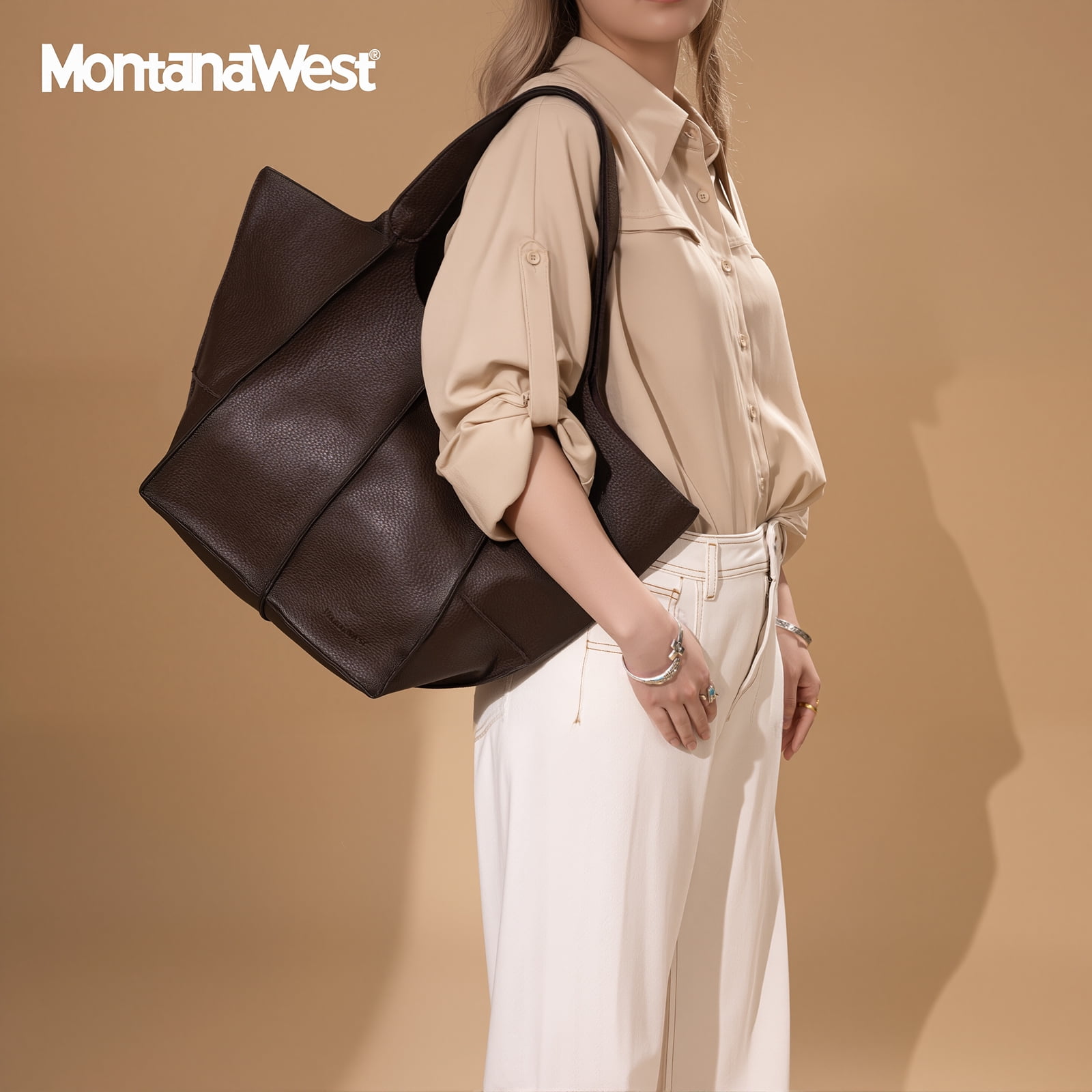 Montana West Tote Bag for Women Large Hobo Purses and Handbags, Coffee