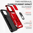 thumbnail image 3 of Allytech Rotatable Ring Holder Case for iPhone 16 Plus - Military Grade Drop Protection - Slide Camera Cover - Heat Dissipation - Anti-Scratch Stand Case Support Magnetic Car Mount, Red, 3 of 9