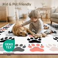 thumbnail image 4 of ODIKA 9'x12' Washable Area Rug Modern Geometric Dog Print Contemporary Animal Motif Repeating Border for Dining Room, Basement, Large Office, Non-Slip Chair-Friendly, 4 of 7