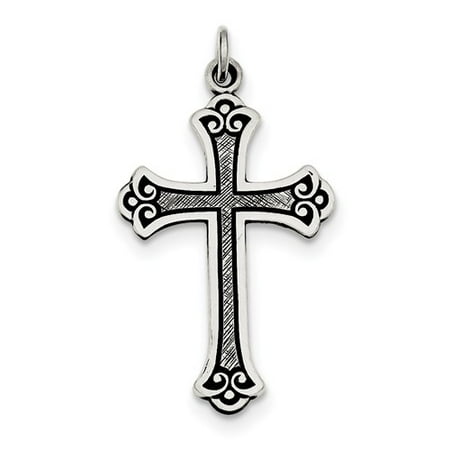 Sterling Silver Antiqued Cross Pendant.