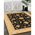 thumbnail image 3 of Ahgly Company Machine Washable Indoor Square Abstract Bakers Brown Area Rugs, 5' Square, 3 of 7