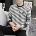 thumbnail image 2 of Men's Stripe Versatile Print B Long Sleeve Sweatshirt, 2 of 3