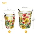 thumbnail image 5 of Fotbe Sunflower Cornflower Poppy Laundry Basket with Handles, Waterproof Large Laundry Hamper, Wash Bag for Corner Dorm, Rolling Laundry Basket with Handles-Small, 5 of 8