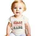 thumbnail image 2 of Holly Jolly Babe Matching Family Shirt Girly Christmas T-Shirt for Women, Teens, Kids & Toddlers Natural Shirt Youth Small, 2 of 5