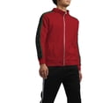 thumbnail image 3 of Ma Croix Mens Track Jacket with Button Sleeve Accents Full Zip Active Slim Fit, 3 of 7