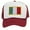 White/Wine, variant on Top Headwear Country Italy Flag Hat - Italian Patriotic Snapback Trucker Cap Aqua Blue