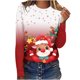 thumbnail image 1 of Camisas Navideñas Para Mujer Tops de Manga Larga Jersey de Cuello Redondo Informal Con Estampado de Ciervos en 3D Odeerbi ODB199847, 1 of 5