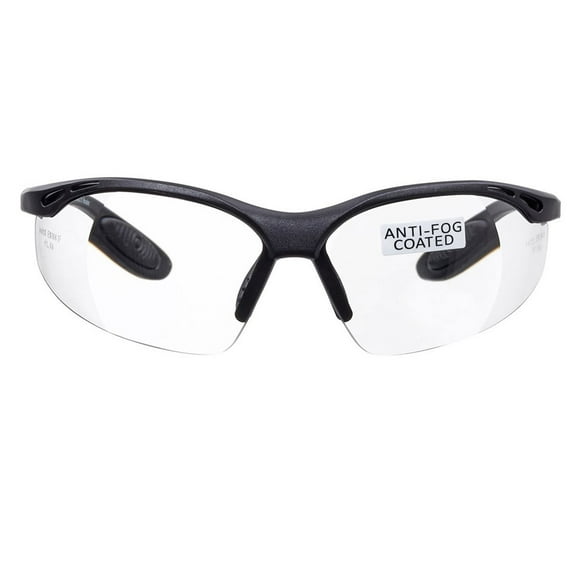 voltX 'Constructor' SAFETY READERS (CLEAR +2.0 Dioptre) Full Lens Reading Safety Glasses ANSI Z87.1+ & CE EN166F, Wraparound Style - Includes Safety Cord with headstop - UV400 anti fog coated lens