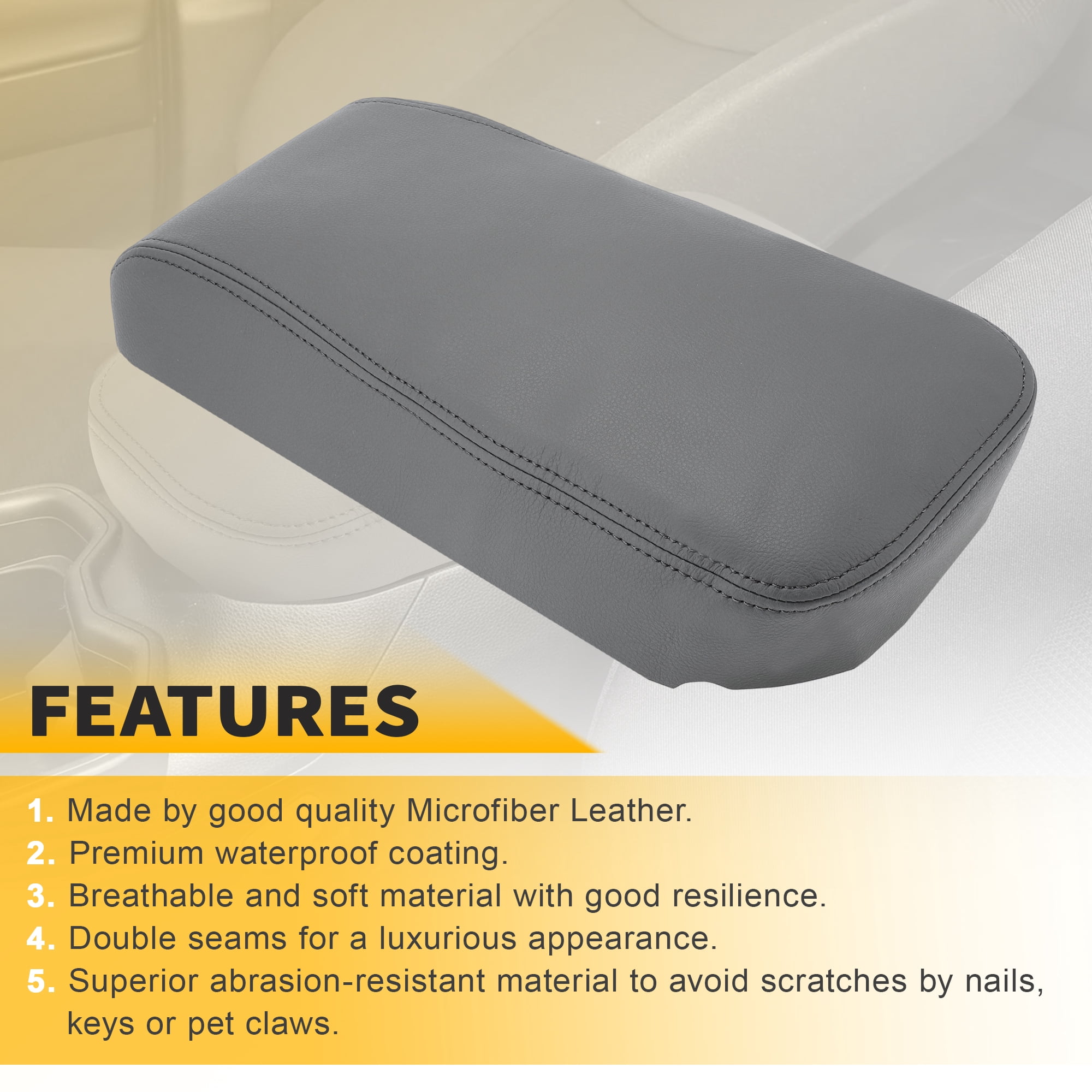 Unique Bargains Center Console Armrest Cover for Toyota Avalon 2013-2018 Dark Gray