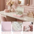 thumbnail image 4 of Casegrace Portable Jewelry Box for Women Girls Double Layer Display Storage Organizer Earrings Ring Necklace Leather Travel Jewelry Case, 4 of 9