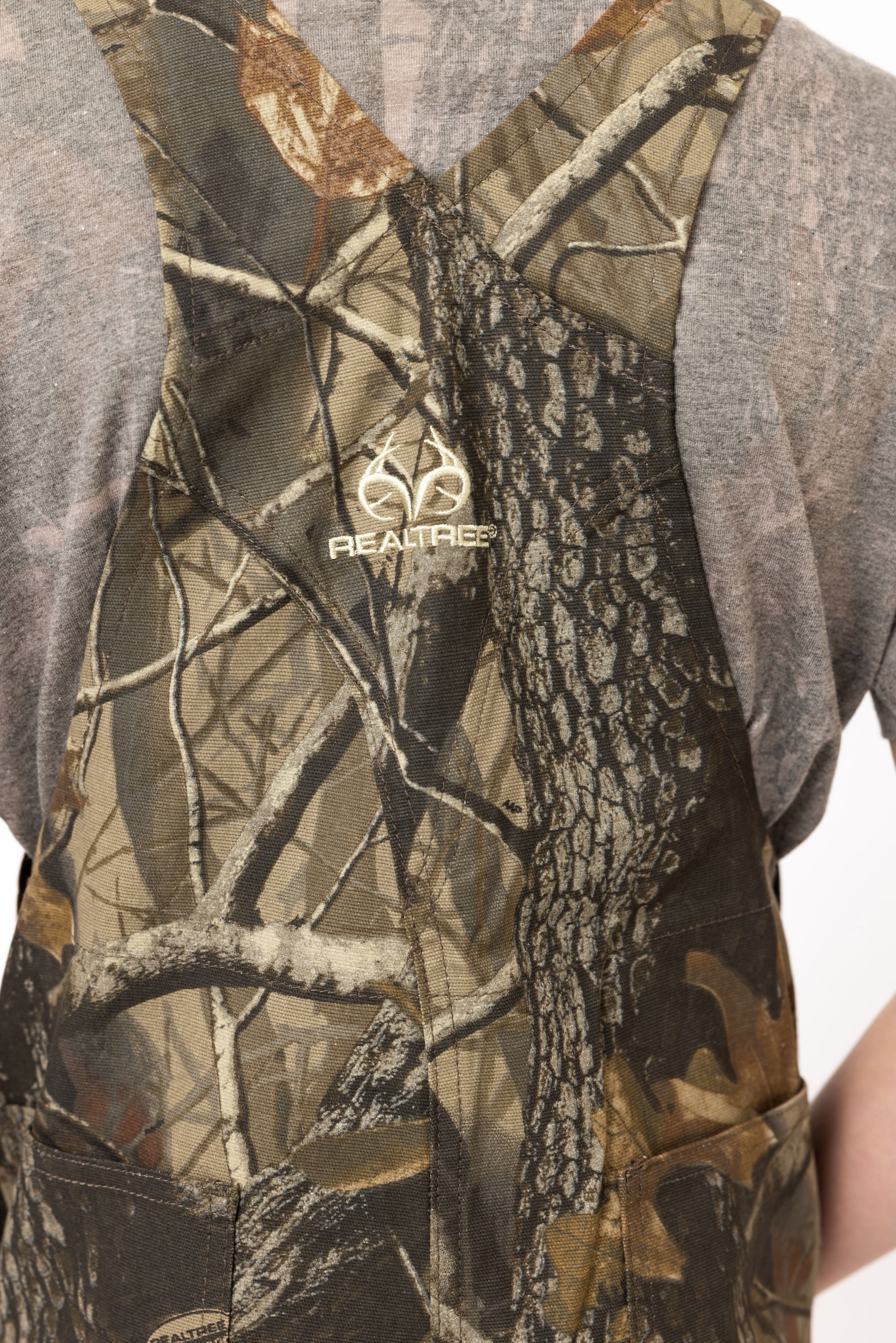 Realtree Youth Hunting Bib Overalls Hardwoods Camo