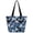 Blue Rose, variant on Waterproof Pineapple Tote Bag for Women with Zipper Inside Pocket Heavy Duty Casual Shoulder Cloth Handbag, Pineapple