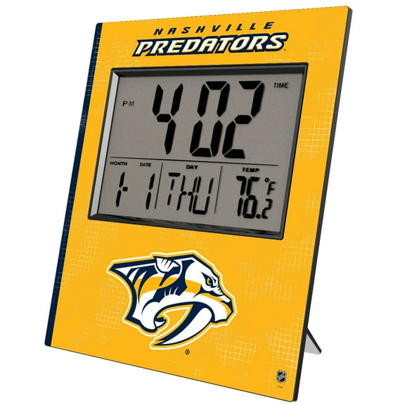 Keyscaper Nashville Predators Cross Hatch Digital Desk Clock