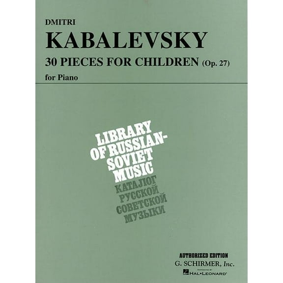 30 Pieces for Children, Op. 27: Piano Solo, (Paperback)