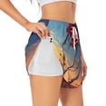 thumbnail image 3 of Lsque Sunset Rose Elegance Printed Women's Running Shorts with Liner Pockets,Elastic Quick Dry Workout Athletic Gym Yoga Shorts,Womens High Waist Shorts-XX-Large, 3 of 9
