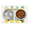 thumbnail image 1 of Pineapple Pet Mat for Food and Water, Composition of Pineapples with Different Patterns Lines Rhombuses and Zigzags, Non-Slip Rubber Mat for Dogs and Cats, 18" X 12", by Ambesonne, 1 of 1