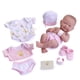 thumbnail image 4 of 8 piece Layette Baby Doll Gift Set | JC Toys - La Newborn Nursery | 14" Life-Like Smiling Doll w/ Accessories | Pink | Ages 2+, Pink Smiling, 4 of 5