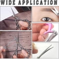 thumbnail image 5 of 4.5 Inch Stainless Steel Detail Embroidery Scissors Silver Sewing Scissors Small Flower Tip Trimming Scissors for Cutting Fabric Craft Knitting Threading Needlework Artwork Diy Tools Grey, 5 of 5