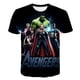 thumbnail image 1 of Camiseta de superhéroes de Marvel para niños, camisetas de Hulk, camisetas de Spiderman, Capitán América, camisetas de verano de manga corta para niños, Tee3T Gao Jinjia LED, 1 of 2