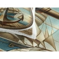 thumbnail image 3 of Ambesonne Nautical Quilted Coverlet 3 Pcs, Vintage Maritime Anchor, King Size, Pale Brown and Soft Blue, 3 of 4