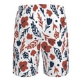 thumbnail image 6 of Naloa Red Blue Leaves Men's Beach Shorts, Surfing shorts, Swim trunks, Quick Dry Swim Trunks for Surfing Beach Fun - 3X-Large, 6 of 9