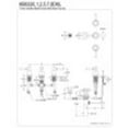 thumbnail image 5 of Kingston Brass KB6327DKL Kaiser Three-Handle Bidet Faucet, Brushed Brass, 5 of 5
