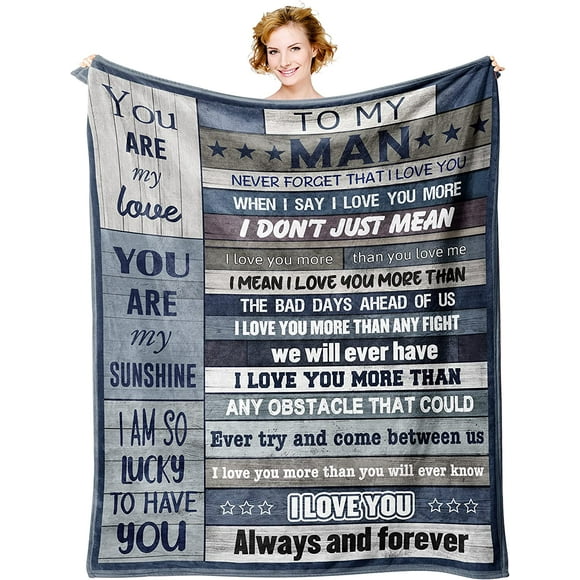 LHSHID Gifts for Husband Boyfriend Blanket Boyfriend Husband Birthday Gifts I Love You Gifts for Him to My Husband Gift Anniversary Christmas Wedding Romantic Valentines Gift for Husband 30"x40"