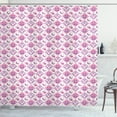 thumbnail image 1 of Ambesonne Cartoon Shower Curtain, Checkered Pattern Owls Art, 69"Wx75"L, Purple and Pink, 1 of 3