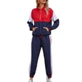 thumbnail image 2 of Traje deportivo para mujer, traje deportivo con bloques de color, conjunto de pantalones deportivos largos, confiable y duradero, 2 of 6