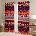 thumbnail image 2 of Feelyou Western Boho Aztec Blackout Curtains Set of 2 (52x84 Each) for Teens, Red Tribal Square Window Curtains, Vintage Fashion Style Curtains and Drapes, Window Curtains Decor, 2 of 6