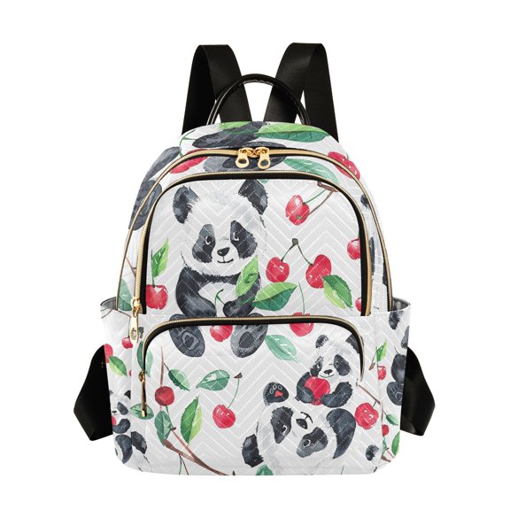 Panda Cherry Travel Laptop Backpack Casual Daypack Lightweight Bookbag Compartment for Business