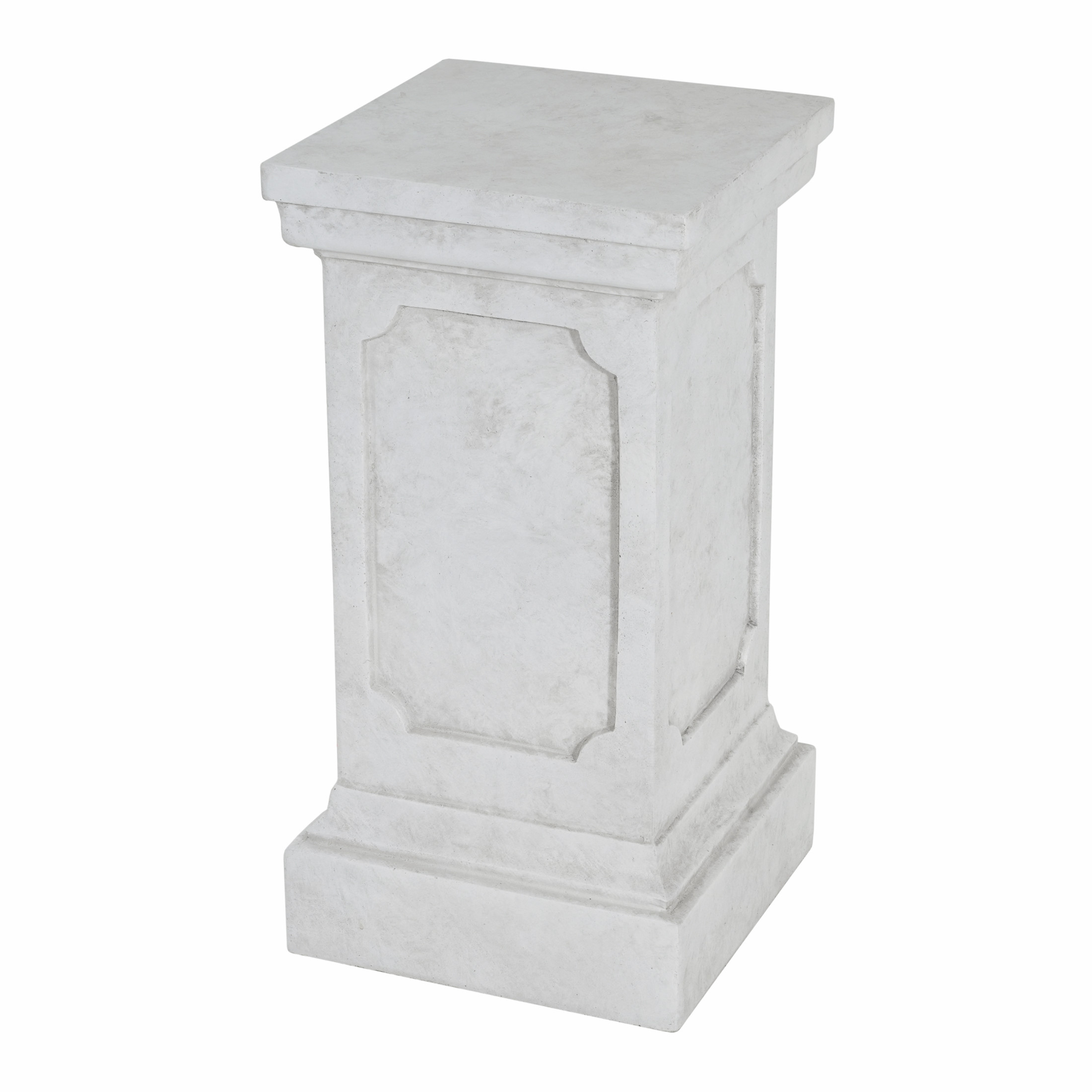 Christopher Knight Home 25.75" Outdoor Classic Plant Stand with Square Pedestal, Antique White