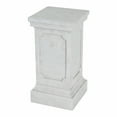 thumbnail image 3 of Christopher Knight Home 25.75" Outdoor Classic Plant Stand with Square Pedestal, Antique White, 3 of 9